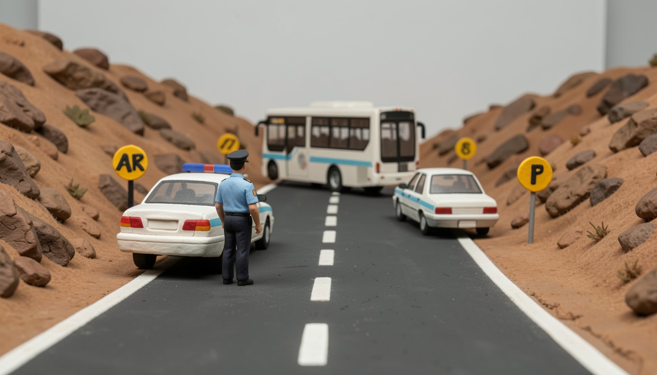 איור: זירת תאונה בכביש 458