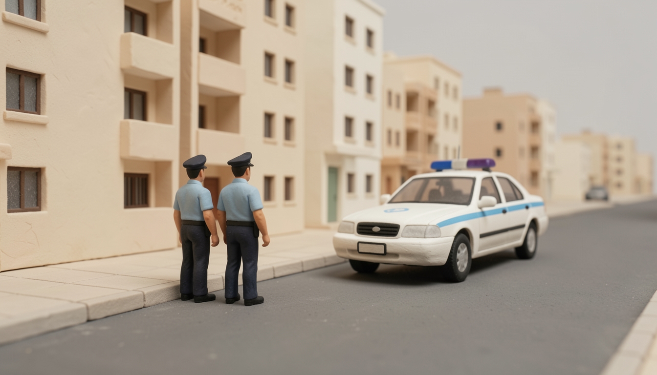 איור: ניידת משטרה ברחוב בבאר שבע