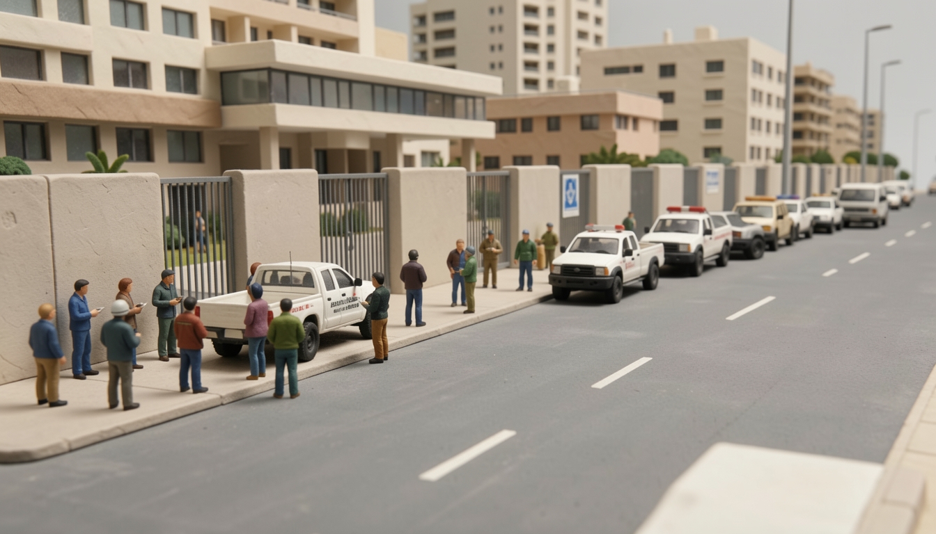 איור: מחאה מחוץ לקריה בתל אביב