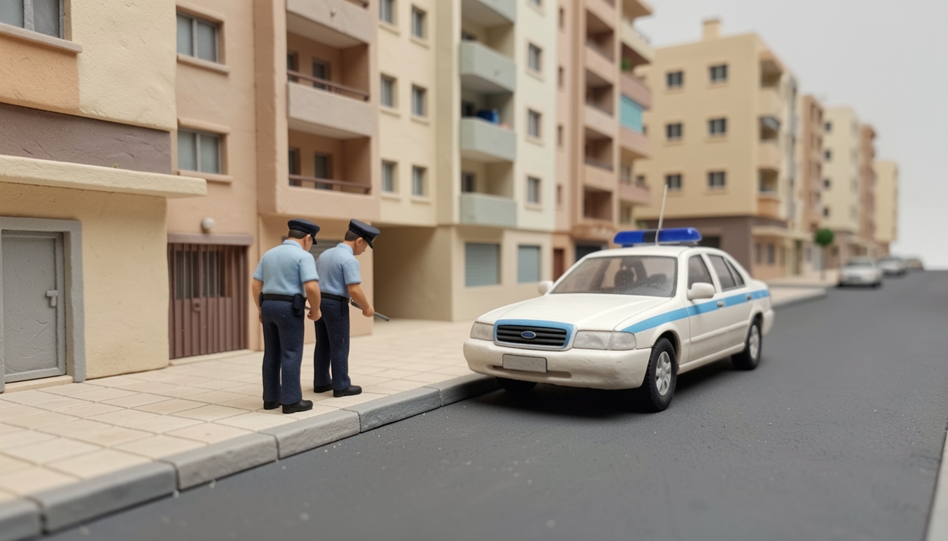 איור: ניידת משטרה ברחוב בנתניה